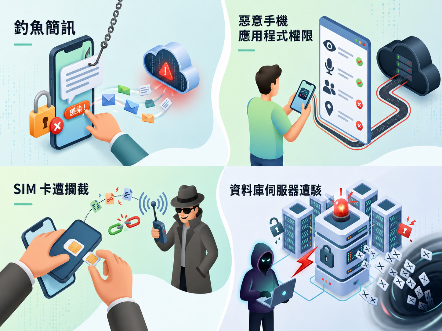 詐騙集團與駭客的收割手法大解密示意圖